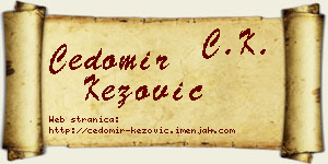 Čedomir Kezović vizit kartica